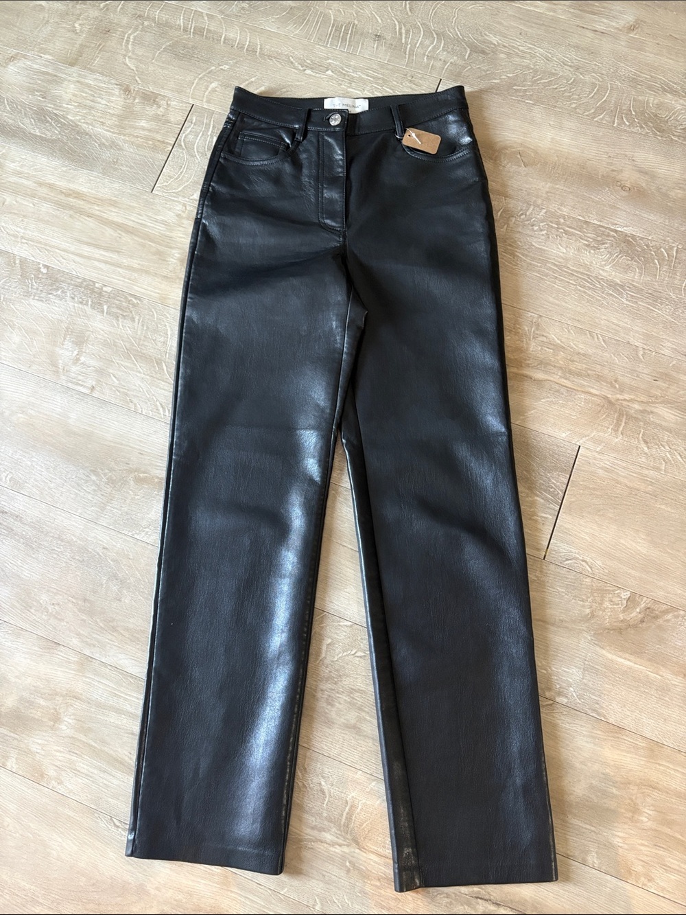 Wilfred “The Melina” Black Faux Leather Pants Size 2 Waist 26”